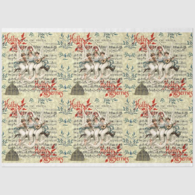 MOUSSELINE VINTAGE NOËL TISSUE PAPIER (Recto)