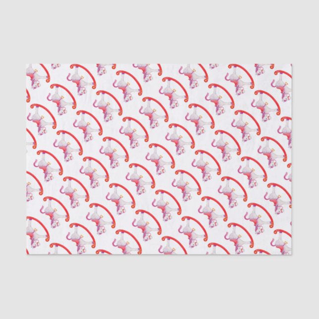 Mousseline Watercolor rocking cheval art papier tissu (Recto)