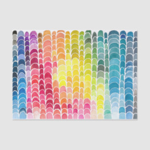 Mousseline Watercolor Spectrum Art Imprimer Papier Tissu