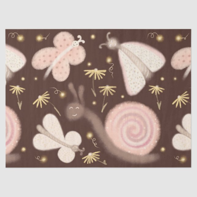 Mousseline Whats de papillon en papier de tissus (Recto)