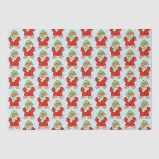 Mousseline WOOLIE GINGERPREAD Papier Tissu + Neige (Recto)