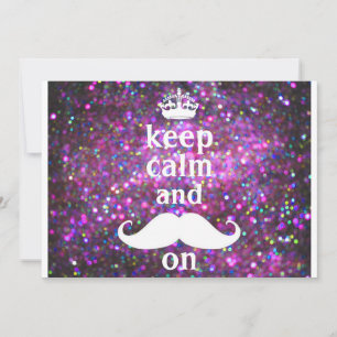 Moustache Blanche Avec Étincelle Violette Et Rose