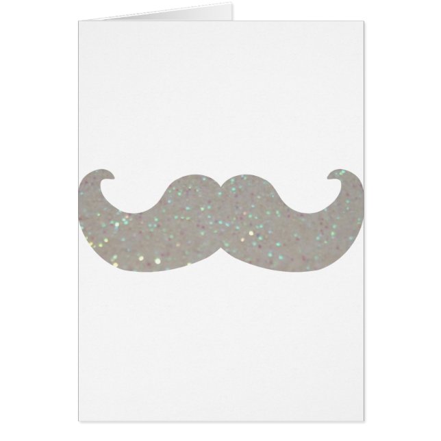 Moustache blanche de Bling (graphique de parties (Devant)