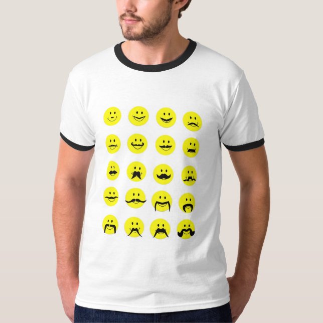 Moustache de visage de T-shirt de moustache de (Devant)