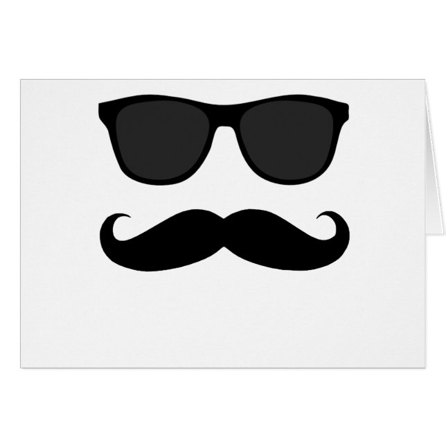 Moustache et cadeau noirs d'humeur de lunettes de (Devant horizontal)