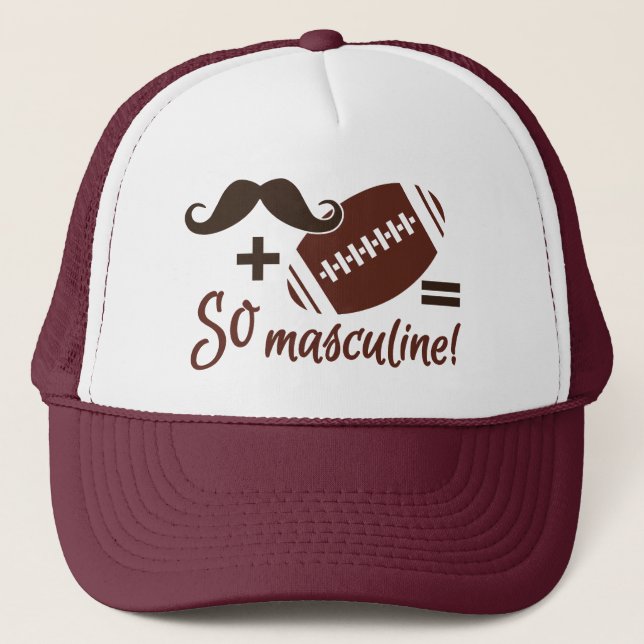 Moustache et casquette de football - choisir la co (Devant)