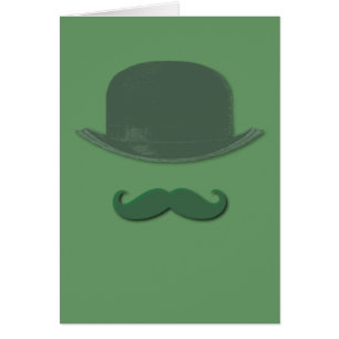 Moustache et casquette verts irlandais de Derby