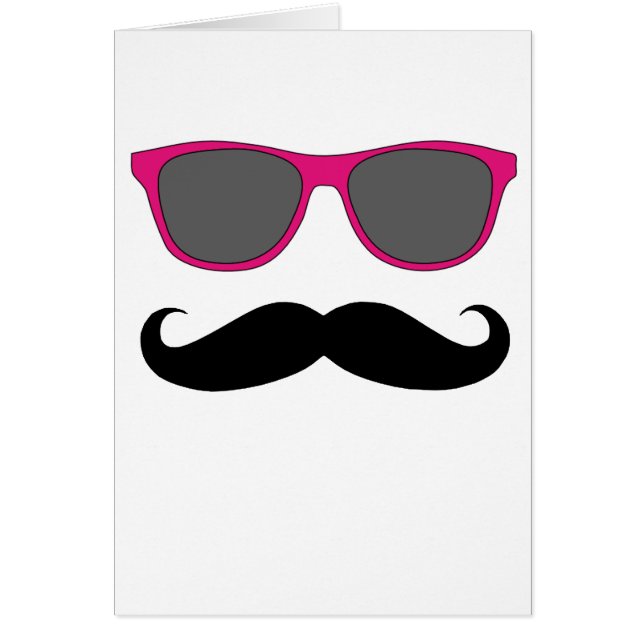 Moustache et humeur rose de lunettes de soleil (Devant)