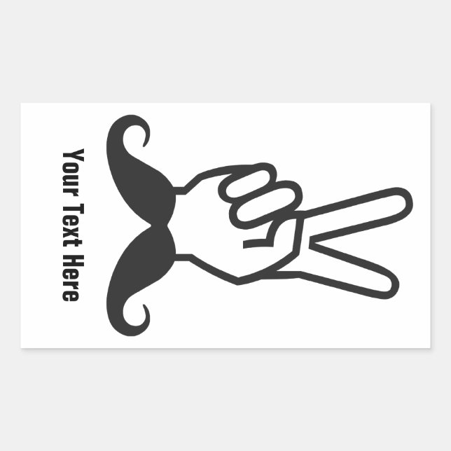 Moustache gagnante autocollants personnalisés (Devant)