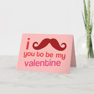 moustache i vous à être ma carte de valentine
