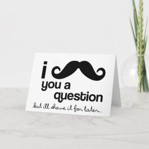 moustache i vous une carte de question