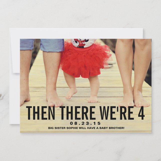 Moustache noire | Photo Faire-part de grossesse (Devant)