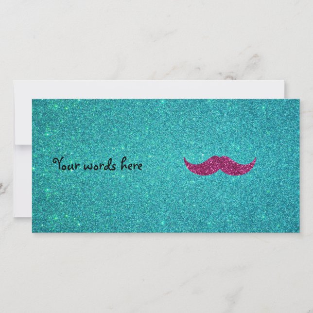 Moustache parties scintillant rose (Devant)