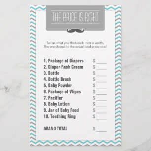 Moustache / Petit Homme Baby shower Le prix est co