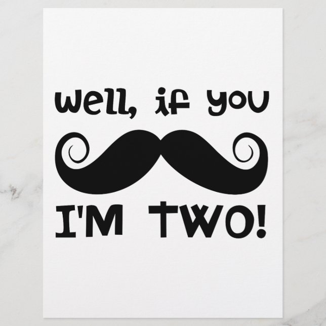 Moustache pour 2e anniversaire (Devant)