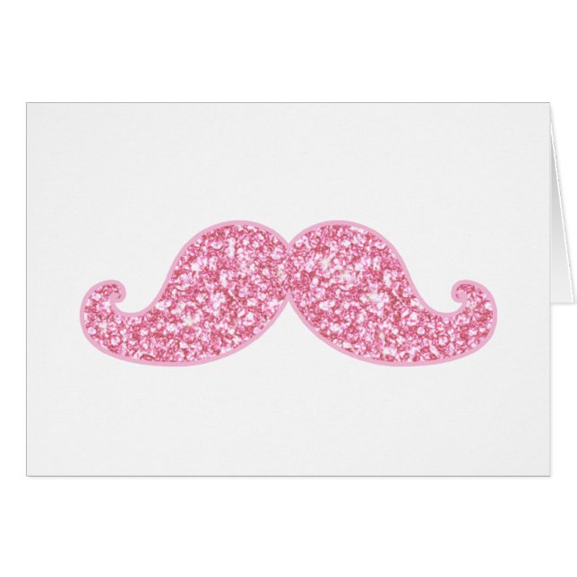 MOUSTACHE ROSE GIRLY DE PARTIES SCINTILLANTES (Devant Horizontal)