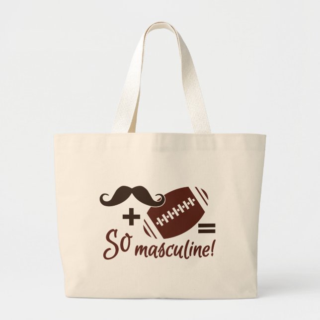 Moustache & sac de football - choisir style (Devant)