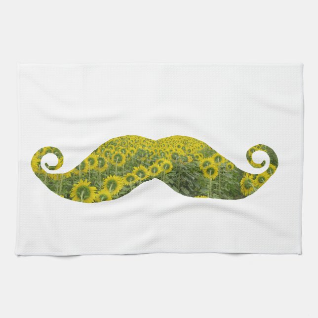 Moustache Tea naturel serviette 40,6 cm x 61 cm (Horizontal)