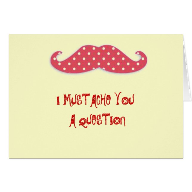Moustache : une question (Devant horizontal)