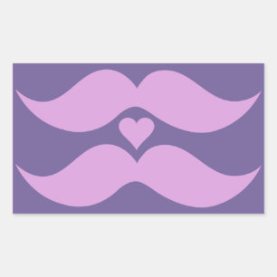 Moustaches roses autocollants personnalisés