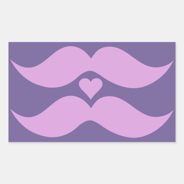 Moustaches roses autocollants personnalisés (Devant)