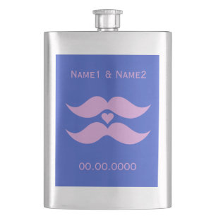 Moustaches roses flacon premium personnalisé