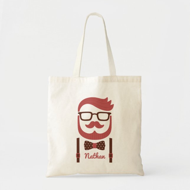 Moustachu Monsieur et Sac Cabas Papillon (Devant)