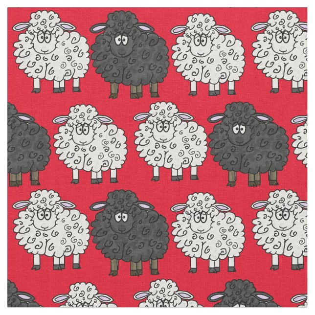 Mouton blanc, tissu de Mouton noir (Fermer)