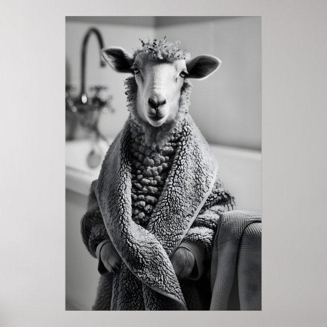 Mouton drôle en Art de robe de chambre, Impression (Devant)