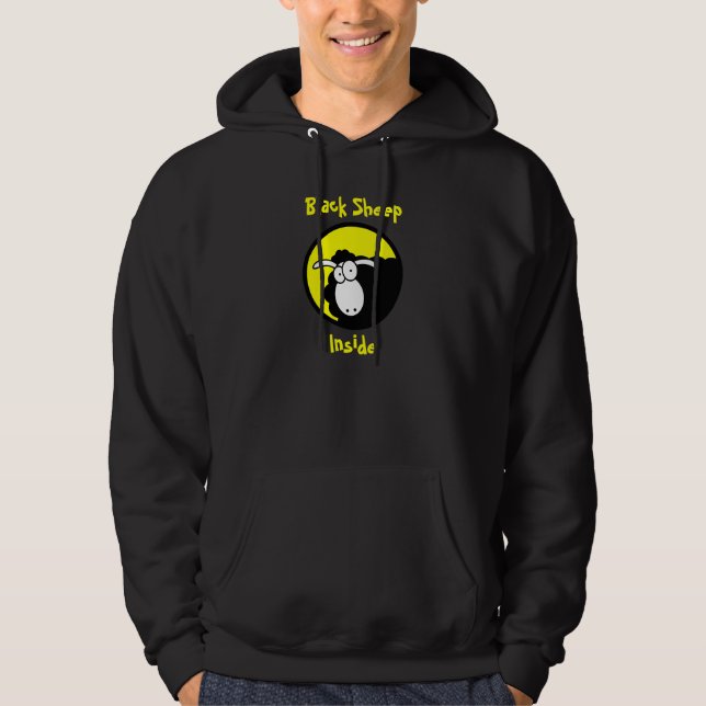 Mouton noir dans le Sweat - shirt à capuche (Devant)