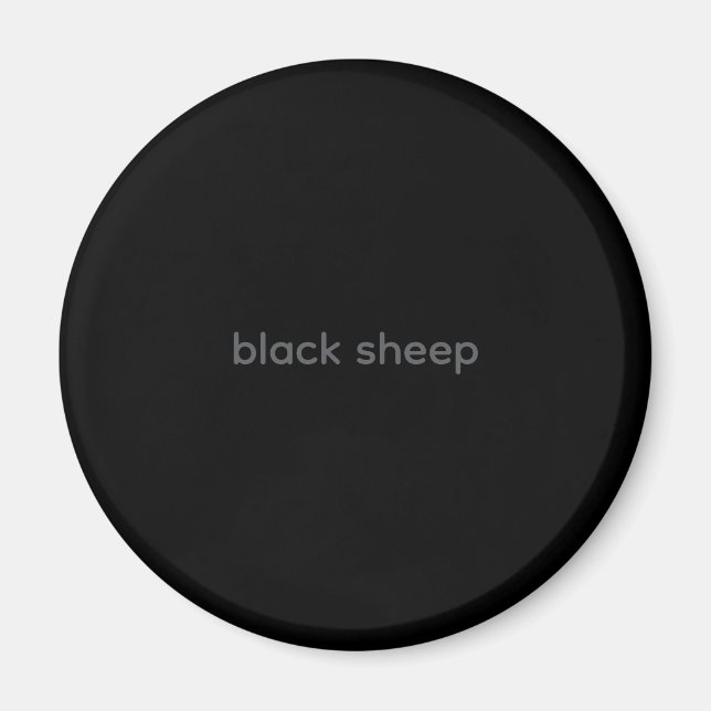 Mouton Noir - Magnet de typographie (Devant)