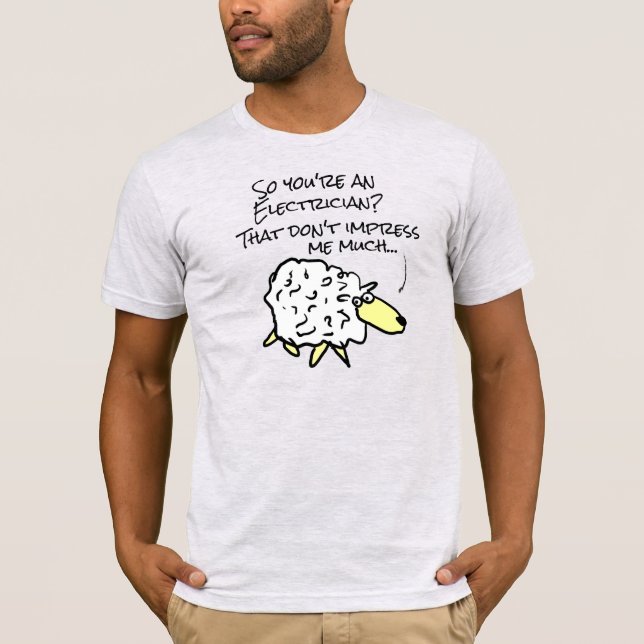 Mouton non impressionné - T-shirt électricien (Devant)