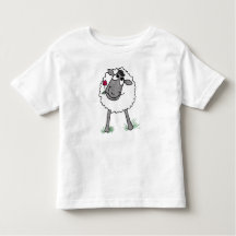 Mouton sot amusant avec Fleur, T-shirt Toddler