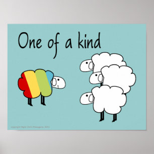 Mouton unique d'une espèce Poster