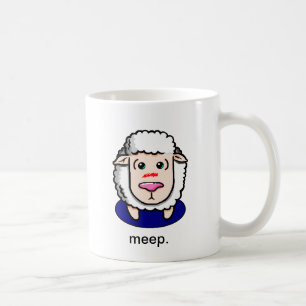 moutons avec la tasse timide de message
