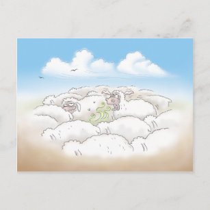 Moutons dehors sur la carte postale Range