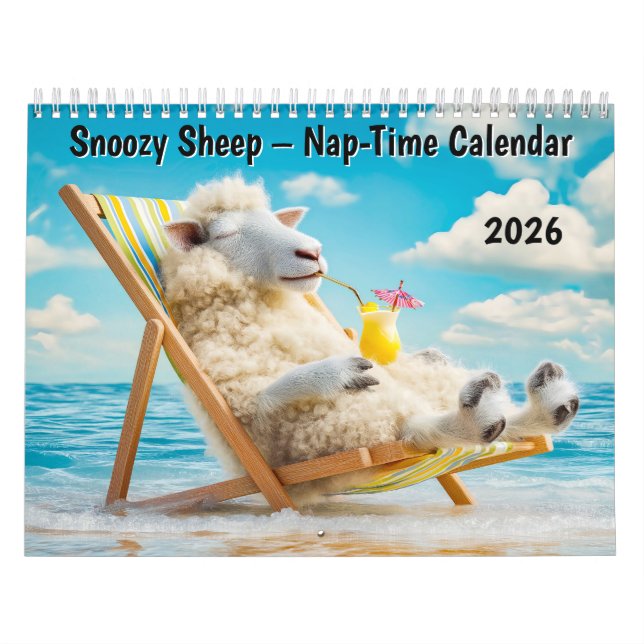 Moutons endormis – Calendrier de la sieste 2026 (Protection)