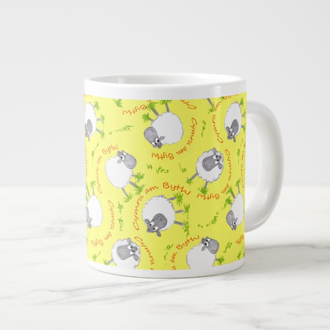 Moutons gallois, Pays de Galles pour toujours, Mug (Devant droit)