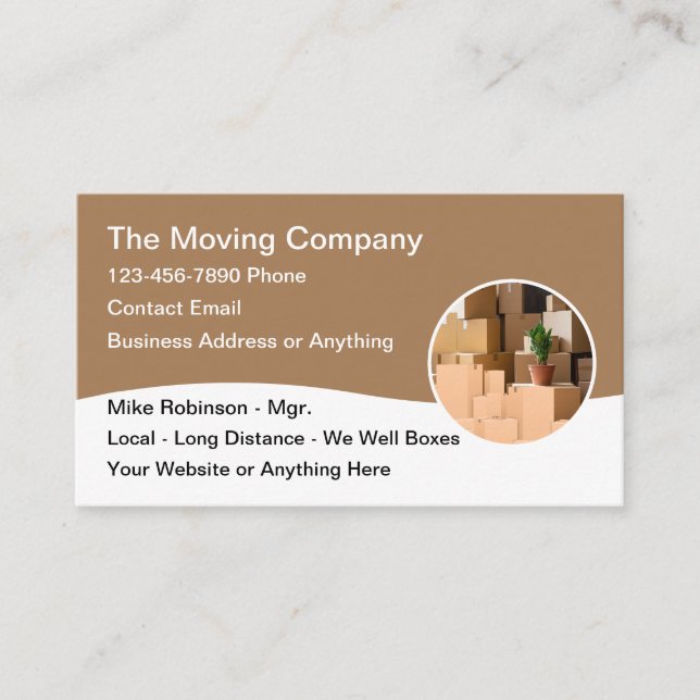 Moving Company Simple Cartes de visite modernes (Devant)