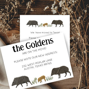 MOVING FAIRE-PART Javelina Family Carte Sud-Ouest