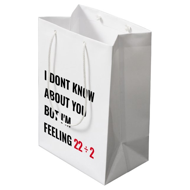 Moyen 11e Anniversaire 22 Sac cadeau inspiré (Dos Angle)