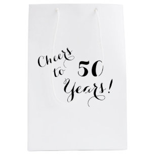 Moyen Acclamations à 50 ans de sac de cadeau
