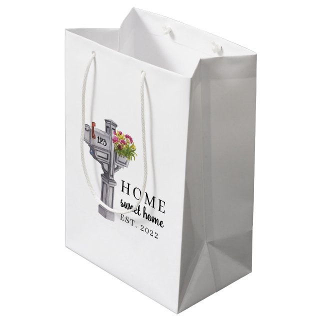 Moyen Accueil Sweet Home Boîte aux lettres Sac cadeau (Dos Angle)