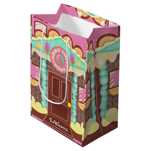 Moyen Accueil Sweet Home sac cadeau (Devant Angle)