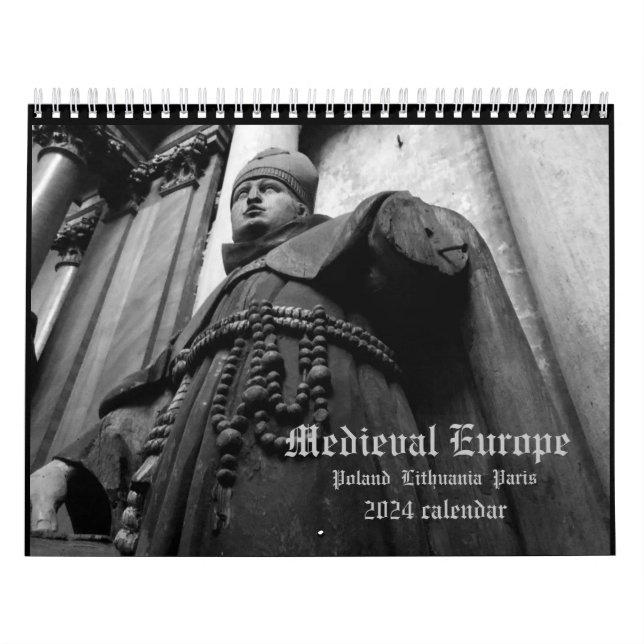 Moyen Age Europe 2024 Calendrier MOYEN gothique 8, (Protection)