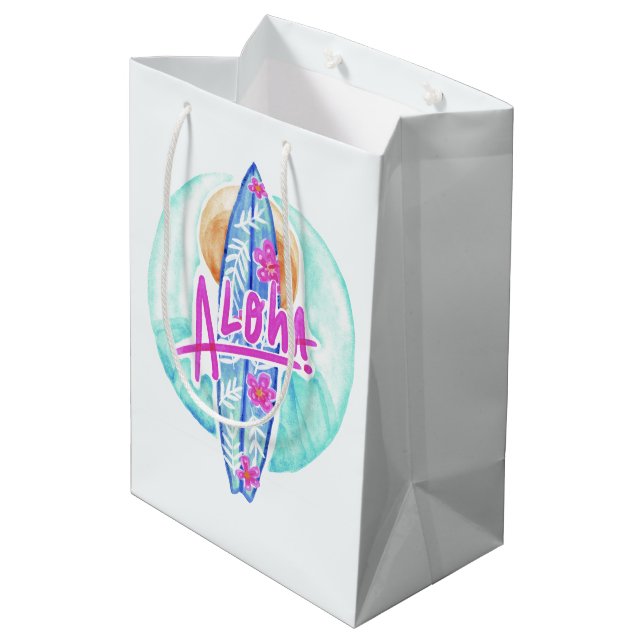 Moyen Aloha Hawaiian Surfer sac cadeau (Dos Angle)
