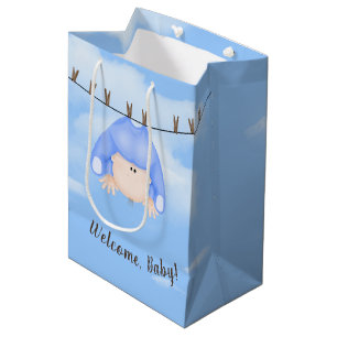 Moyen Baby Boy sur Clothesline Medium Cadeau Sac
