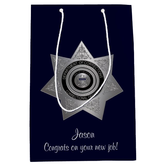 Moyen Badge des agents correctionnels, Sac cadeau Silv-B (Devant)
