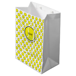 Moyen Bal de tennis Jaune White Sports Sac cadeau