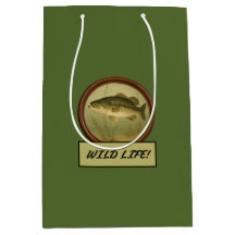 Basse à grande bouche Sac cadeau Olive Vert foncé
